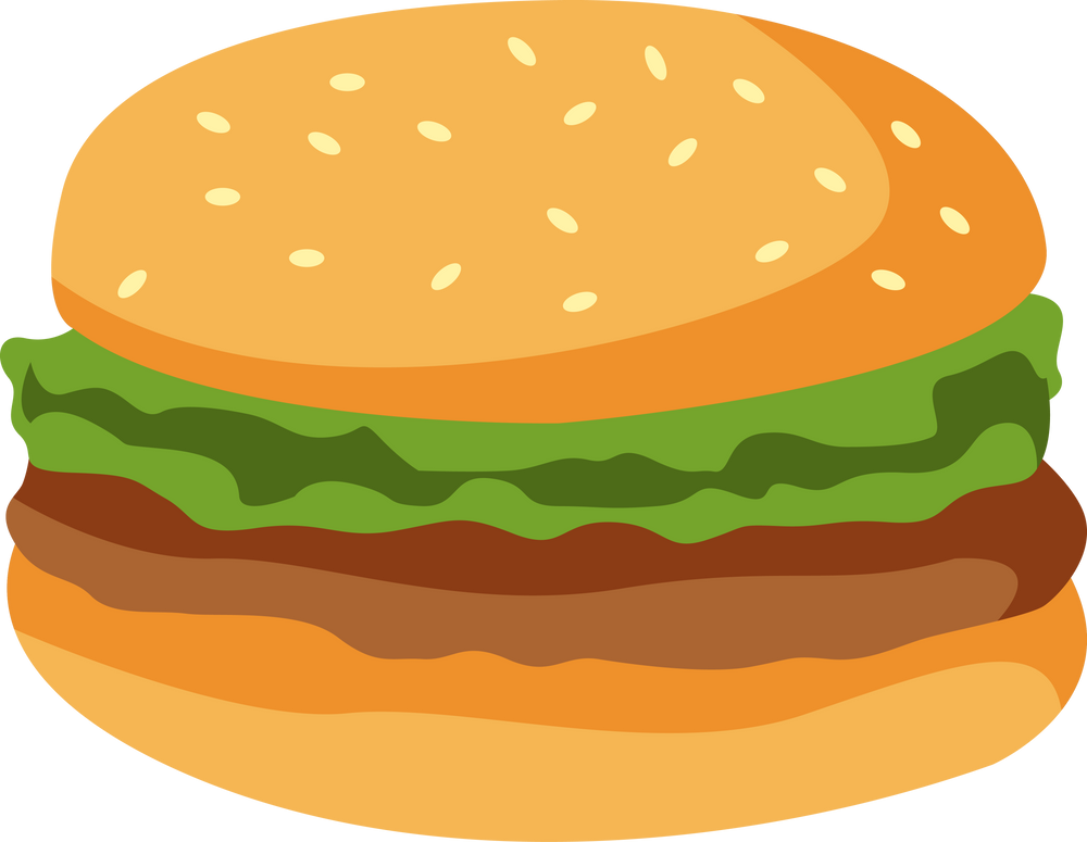 cartoon of hamburger